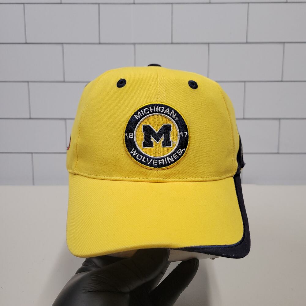 Michigan Wolverines Sample Hat 100% Cotton Yellow Adjustable NCAA Cap